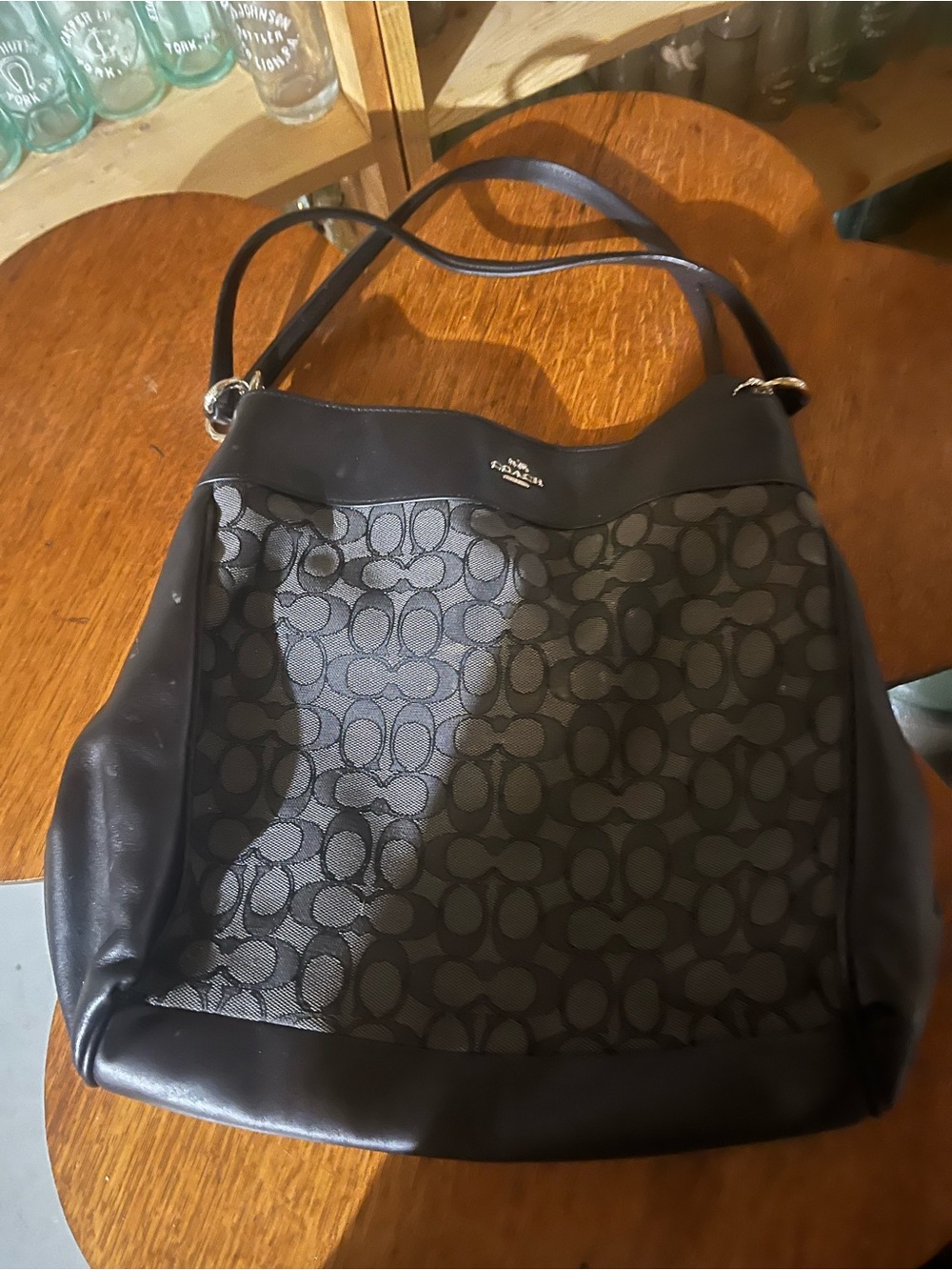 Coach black shoulder bag